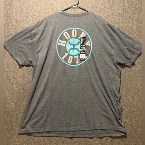 Hooey Tee Shirt Mens 3XL heathered gray blue Graphic Soft Rodeo Western Farm NWT